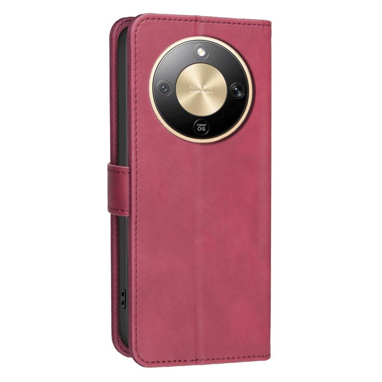 For Honor X9d Global Solid Color Calfskin Texture RFID Vegan Leather Phone Case