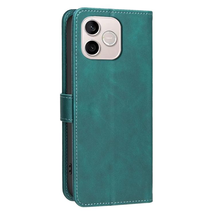 For Honor 600 Lite Global Solid Color Calfskin Texture RFID Vegan Leather Phone Case