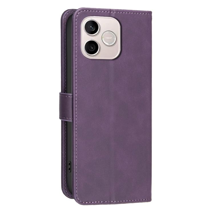 For Honor 600 Lite Global Solid Color Calfskin Texture RFID Vegan Leather Phone Case
