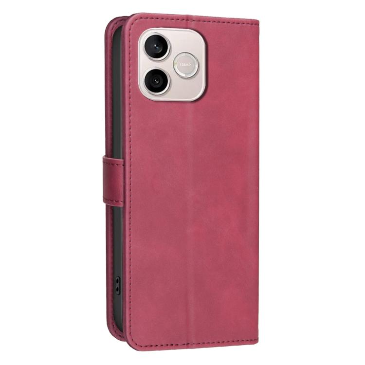 For Honor 600 Lite Global Solid Color Calfskin Texture RFID Vegan Leather Phone Case
