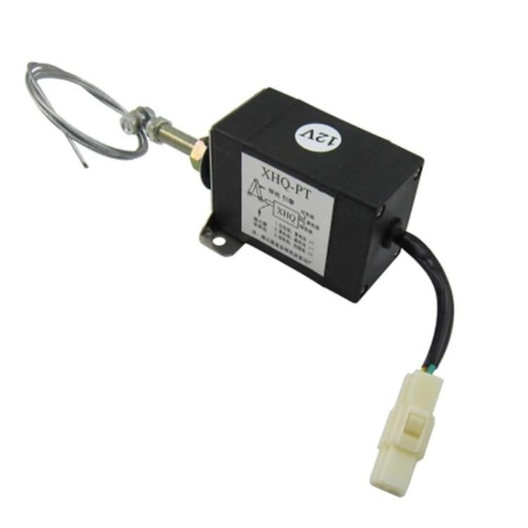 Normally Open Type NO 12V Diesel Engine Flame Out Device Engine Stop Solenoid Valve XHQ-PT Power Off Pull Type Flameout Magnetic Valve