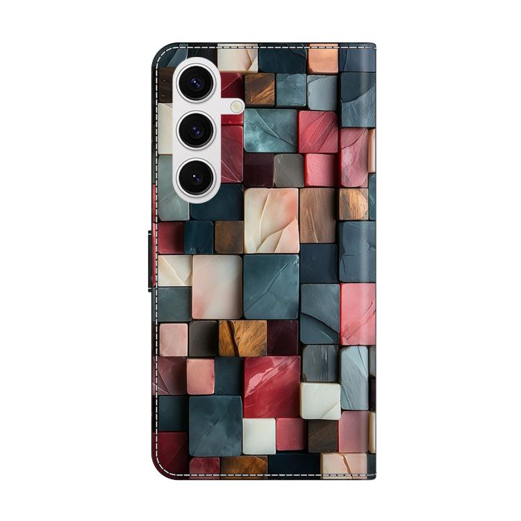 For Samsung Galaxy S23 5G Crystal-Like Painted Vegan Leather Phone Case
