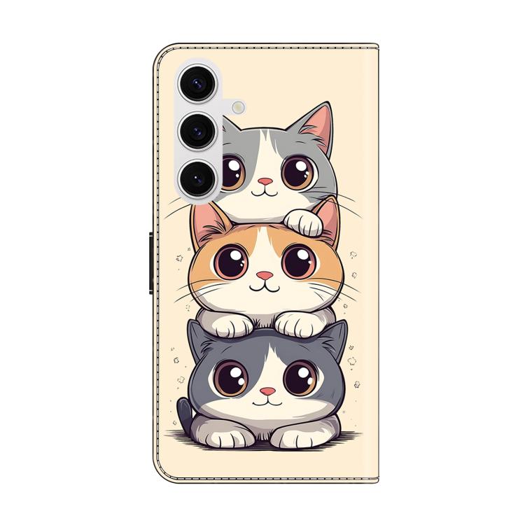 For Samsung Galaxy S26+ 5G Crystal-Like Painted Vegan Leather Phone Case