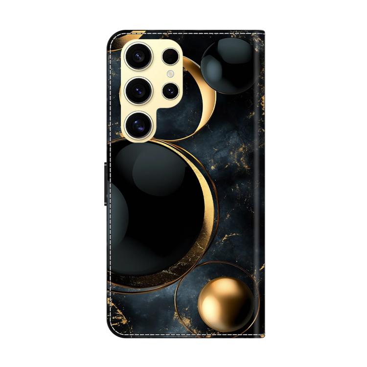 For Samsung Galaxy S23 Ultra 5G Crystal-Like Painted Vegan Leather Phone Case