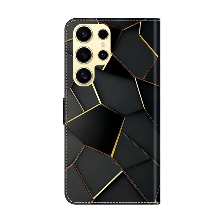 For Samsung Galaxy S23 Ultra 5G Crystal-Like Painted Vegan Leather Phone Case