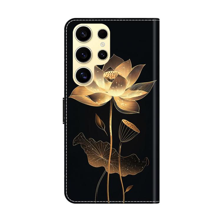 For Samsung Galaxy S24 Ultra 5G Crystal-Like Painted Vegan Leather Phone Case