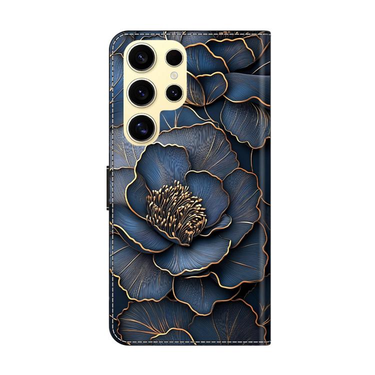For Samsung Galaxy S24 Ultra 5G Crystal-Like Painted Vegan Leather Phone Case