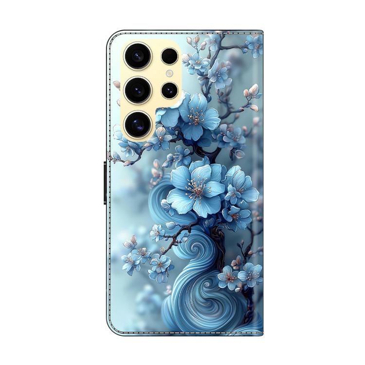 For Samsung Galaxy S25 Ultra 5G Crystal-Like Painted Vegan Leather Phone Case