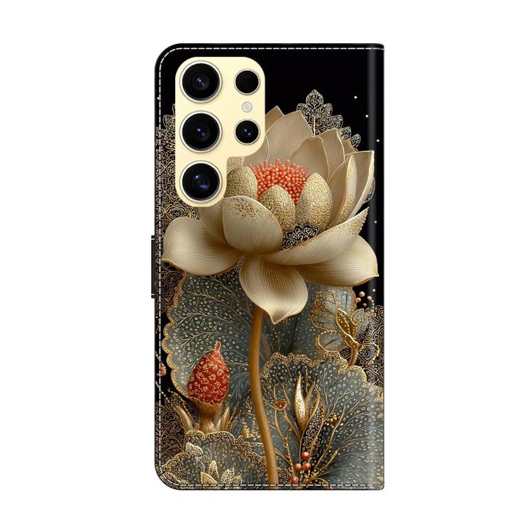 For Samsung Galaxy S25 Ultra 5G Crystal-Like Painted Vegan Leather Phone Case