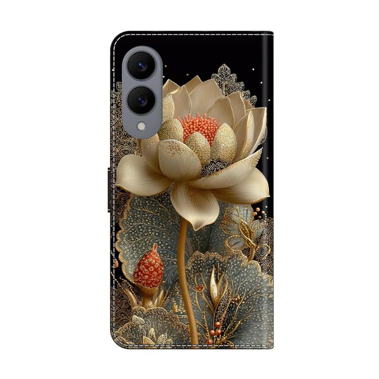For Samsung Galaxy S25 Edge 5G Crystal-Like Painted Vegan Leather Phone Case