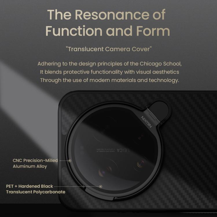 For Xiaomi 17 Ultra NILLKIN CarboProp Translucent Black CamShield Magnetic Phone Case - Black