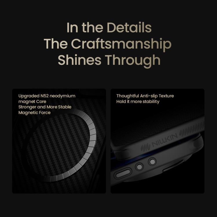 For Xiaomi 17 Ultra NILLKIN CarboProp Translucent Black CamShield Magnetic Phone Case - Black