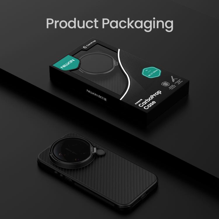 For Xiaomi 17 Ultra NILLKIN CarboProp Translucent Black CamShield Magnetic Phone Case - Black