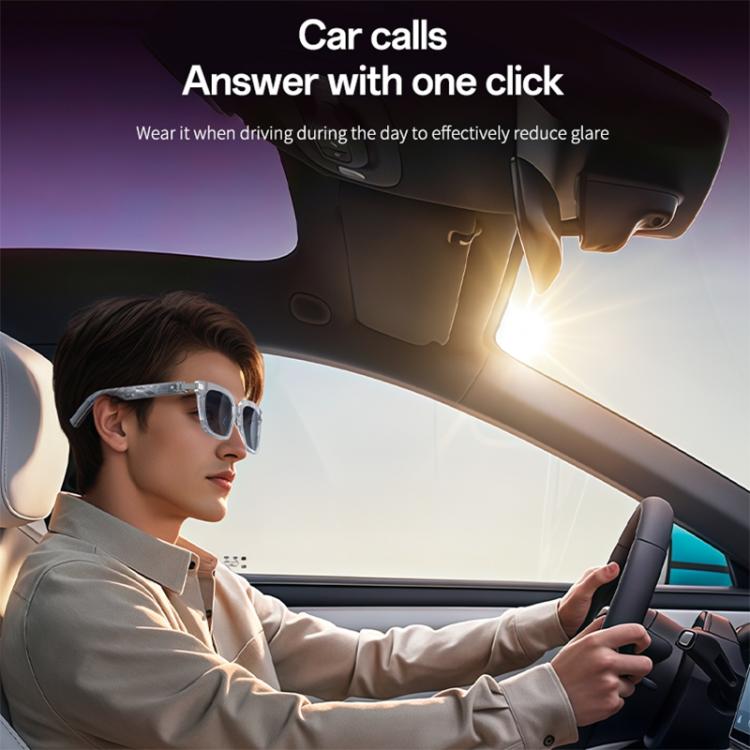 Yesido IO41 Smart Bluetooth-Compatible Glasses, IP54 Waterproof, HD Call, Open-Ear Audio Comfort - Grey