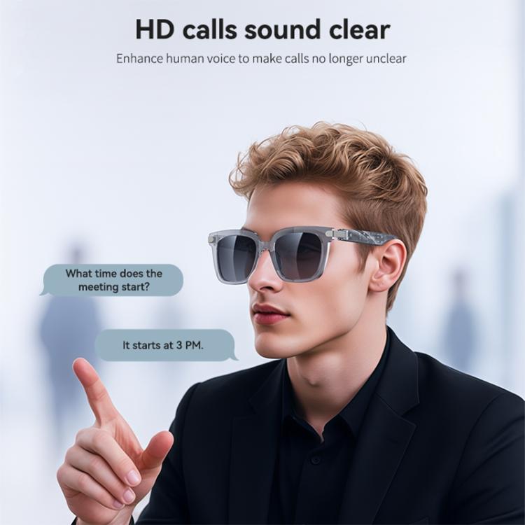 Yesido IO41 Smart Bluetooth-Compatible Glasses, IP54 Waterproof, HD Call, Open-Ear Audio Comfort - Grey