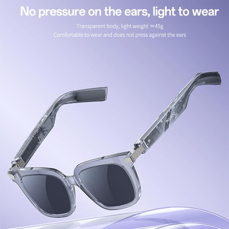 Yesido IO41 Smart Bluetooth-Compatible Glasses, IP54 Waterproof, HD Call, Open-Ear Audio Comfort - Grey