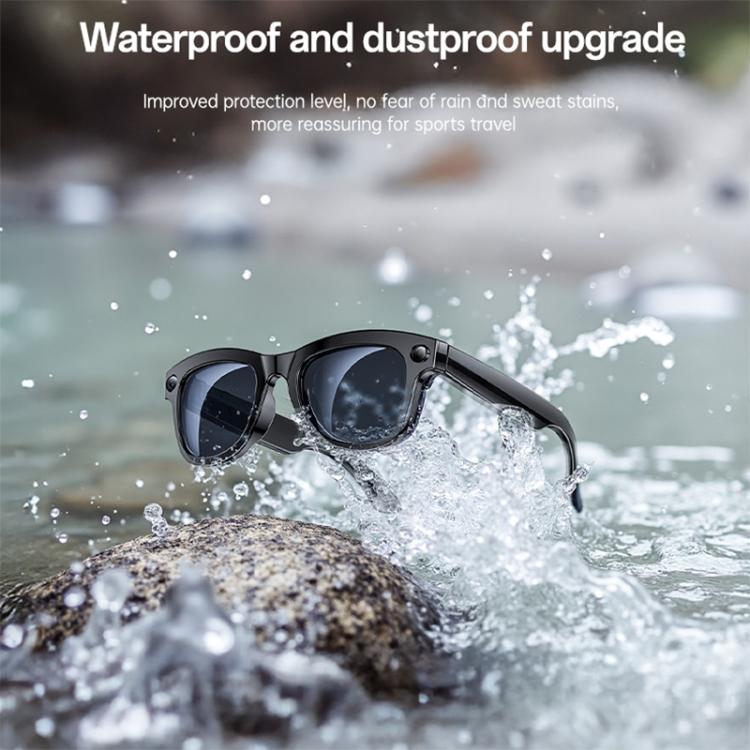 Yesido IO42  IP67 Waterproof Smart AI Glasses with HD Camera, Multi Language Support, Dual Mic Noise Cancellation, Ergonomic - Black