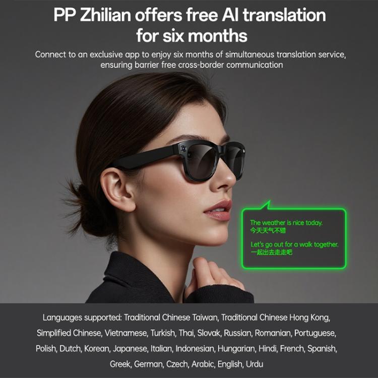 Yesido IO42  IP67 Waterproof Smart AI Glasses with HD Camera, Multi Language Support, Dual Mic Noise Cancellation, Ergonomic - Black