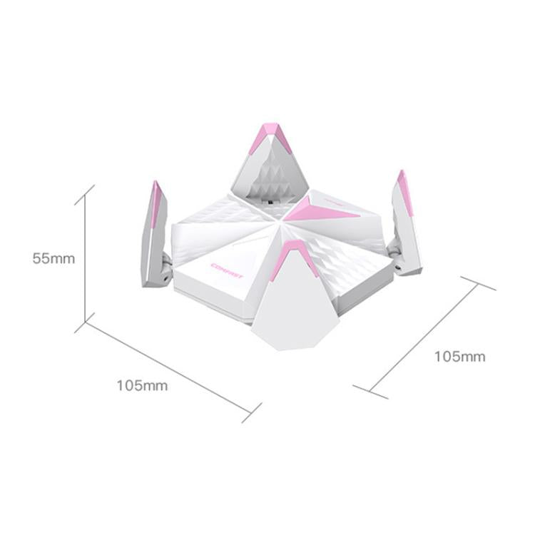 COMFAST CF-988BE 6500Mbps WiFi7 USB 3.0 Tri-Band Driverless Wireless Network Adapter - Pink White
