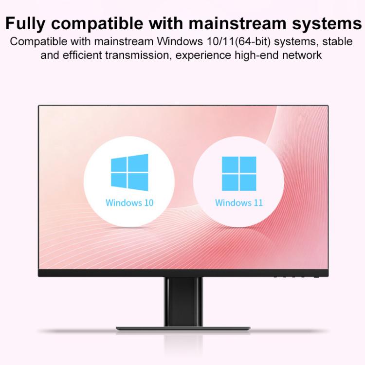 COMFAST CF-988BE 6500Mbps WiFi7 USB 3.0 Tri-Band Driverless Wireless Network Adapter - Pink White