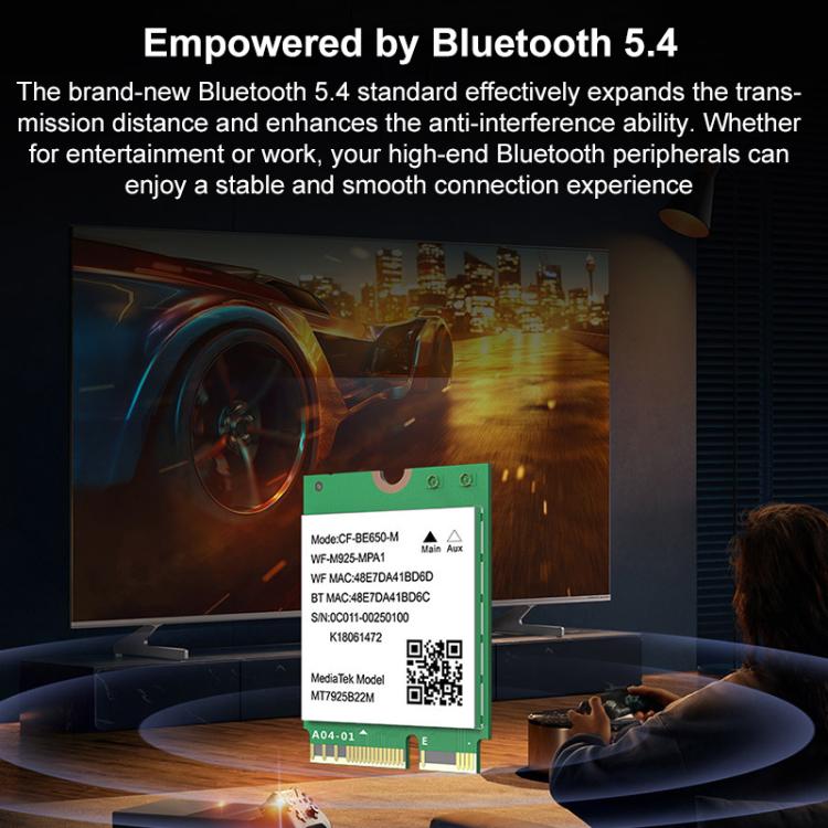 COMFAST CF-BE650-M 6500Mbps WiFi7 Tri-Band M.2 Interface Laptop Wireless Network Card WiFi Module