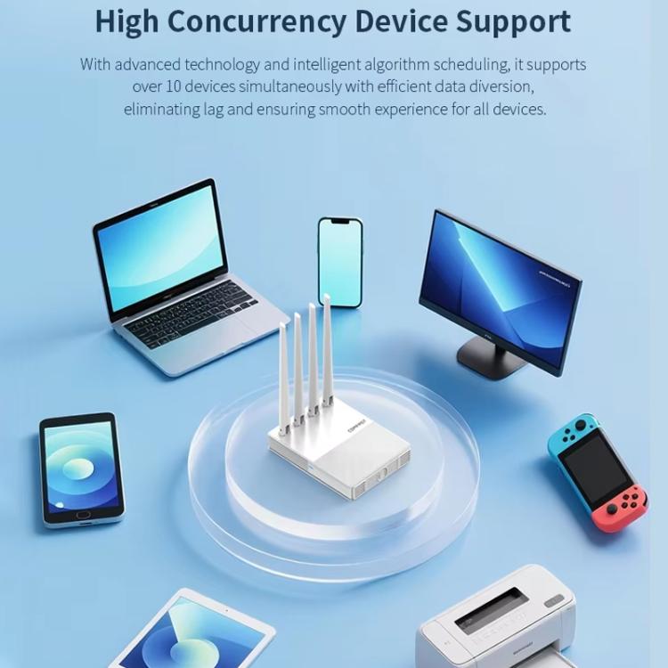 COMFAST CF-E11 Portable 4G SIM to Ethernet / WiFi Router, Plug:EU Plug - White