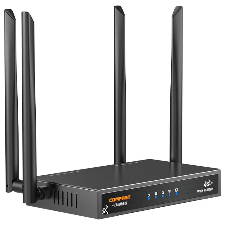 COMFAST CF-E15 Industrial Grade 4G SIM to Ethernet / WiFi Router, Plug:EU Plug - Black