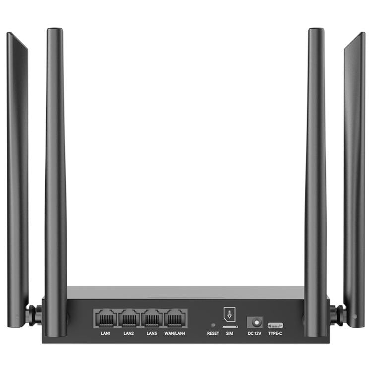 COMFAST CF-E15 Industrial Grade 4G SIM to Ethernet / WiFi Router, Plug:EU Plug - Black