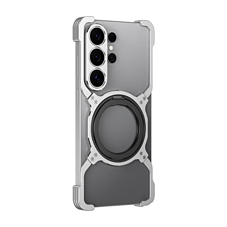 For Samsung Galaxy S26 5G Mechanical Arm Borderless MagSafe Holder Metal Phone Case