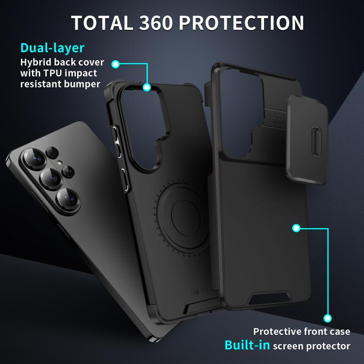 For Samsung Galaxy S25 Ultra 5G Sliding Camshield TPU + PC Phone Case