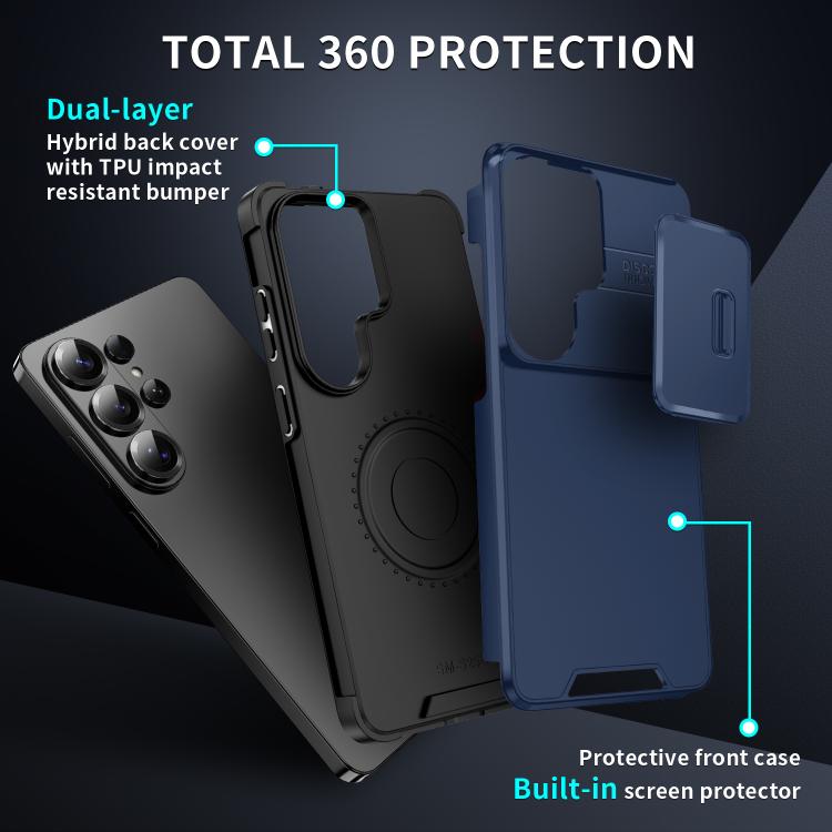 For Samsung Galaxy S25 Ultra 5G Sliding Camshield TPU + PC Phone Case