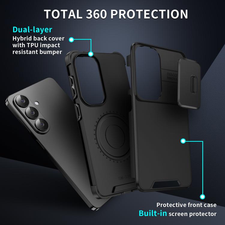 For Samsung Galaxy S25 5G Sliding Camshield TPU + PC Phone Case