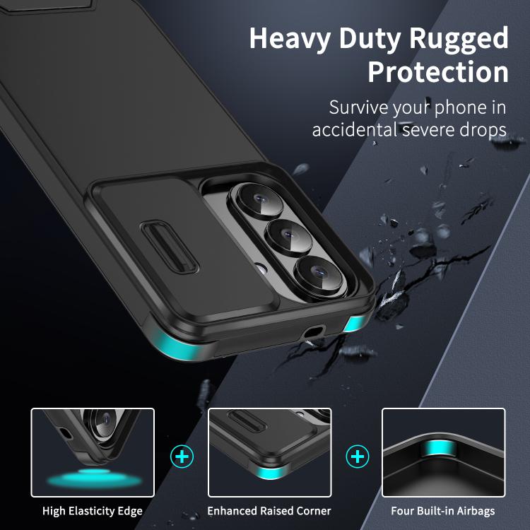 For Samsung Galaxy S25 5G Sliding Camshield TPU + PC Phone Case
