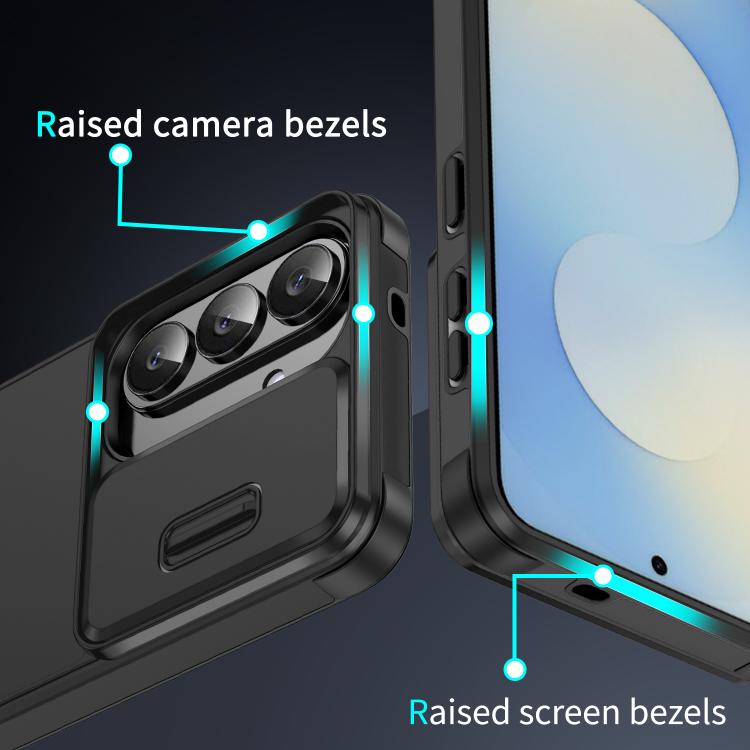 For Samsung Galaxy S25 5G Sliding Camshield TPU + PC Phone Case