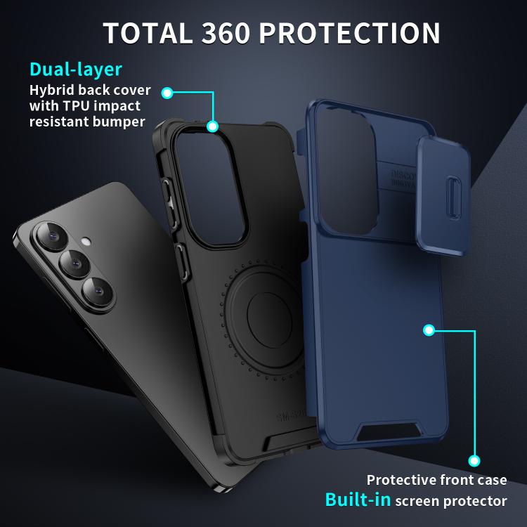 For Samsung Galaxy S25 5G Sliding Camshield TPU + PC Phone Case