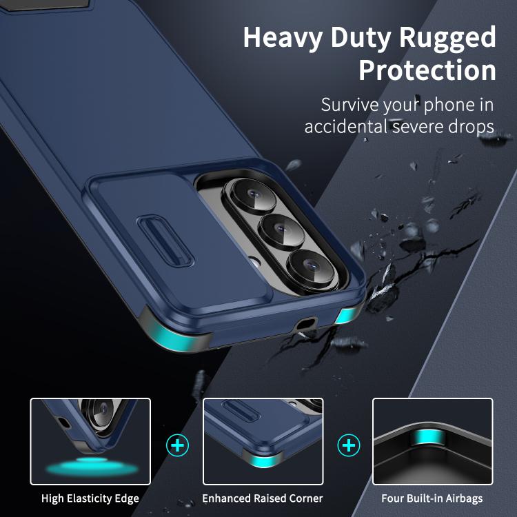 For Samsung Galaxy S25 5G Sliding Camshield TPU + PC Phone Case