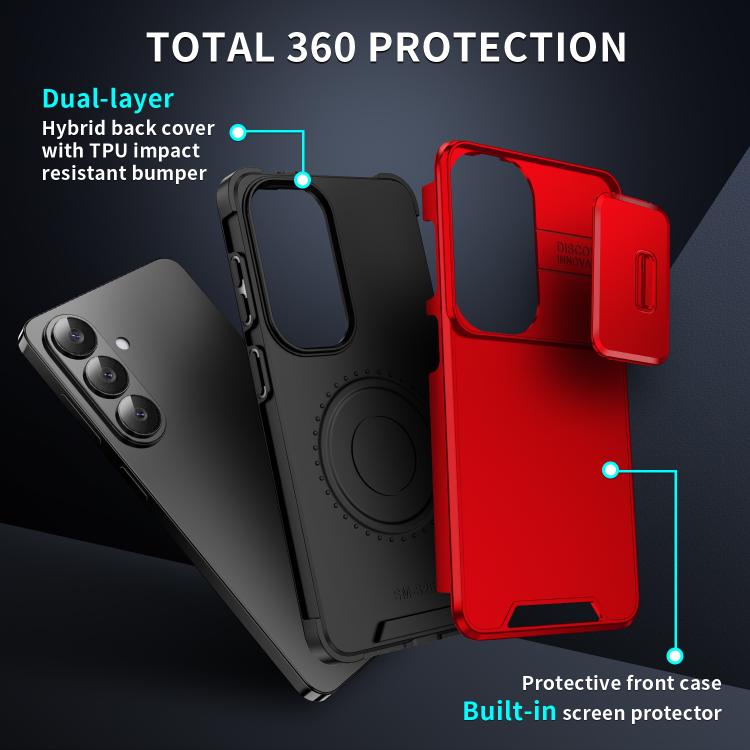 For Samsung Galaxy S25 5G Sliding Camshield TPU + PC Phone Case