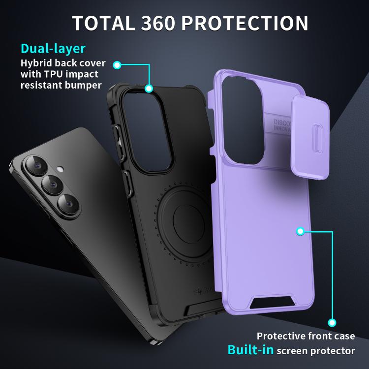 For Samsung Galaxy S26+ 5G Sliding Camshield TPU + PC Phone Case