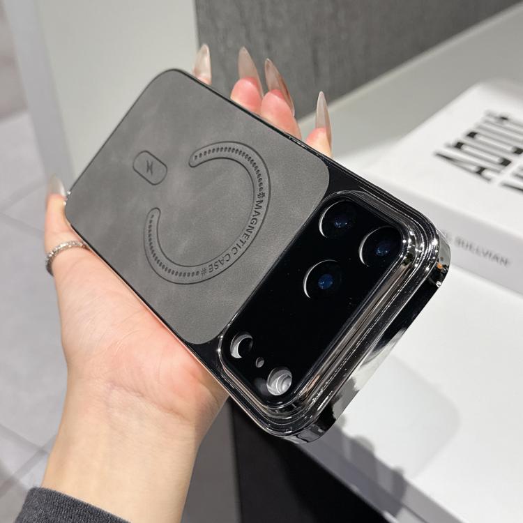 For iPhone 17 Pro Fine Hole Lambskin Magnetic Phone Case
