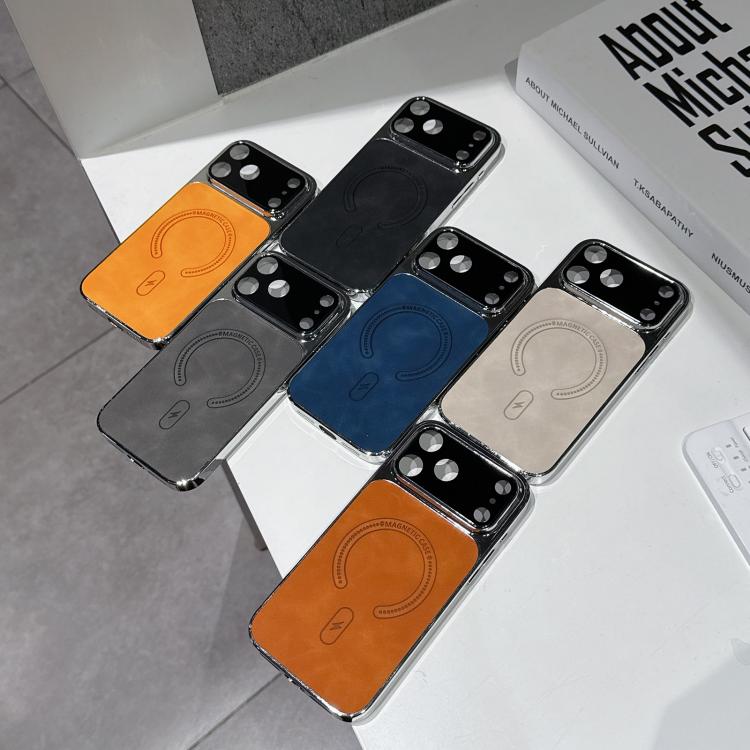 For iPhone 17 Pro Fine Hole Lambskin Magnetic Phone Case