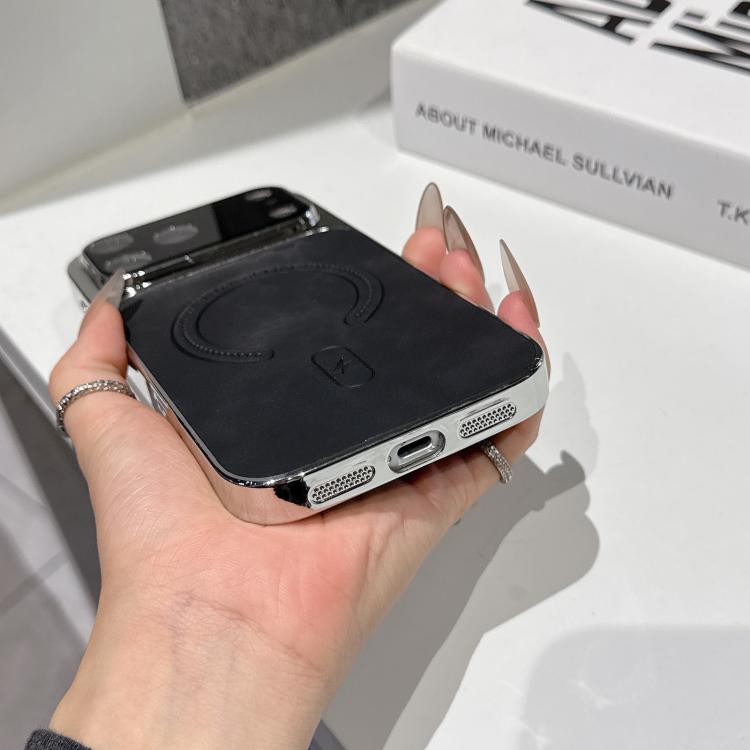 For iPhone 17 Pro Fine Hole Lambskin Magnetic Phone Case