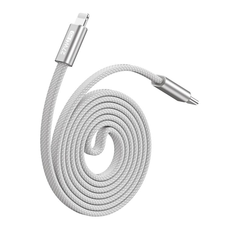 DUX DUCIS AUTO Series 27W Type-C to 8 Pin Magnetic Nylon Braided Data Cable, Length: 1m