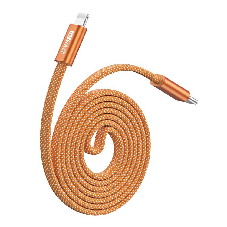 DUX DUCIS AUTO Series 27W Type-C to 8 Pin Magnetic Nylon Braided Data Cable, Length: 1m