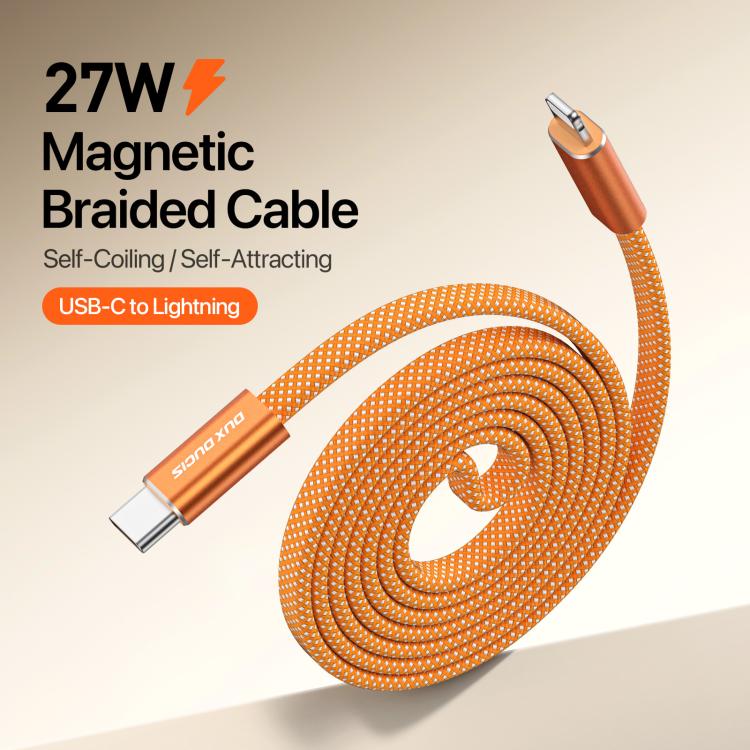 DUX DUCIS AUTO Series 27W Type-C to 8 Pin Magnetic Nylon Braided Data Cable, Length: 1m