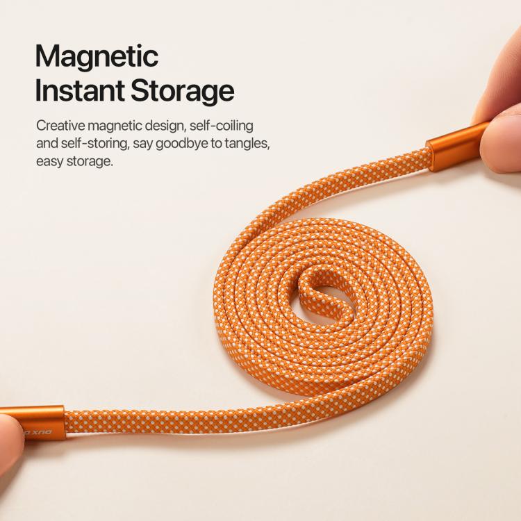 DUX DUCIS AUTO Series 27W Type-C to 8 Pin Magnetic Nylon Braided Data Cable, Length: 1m