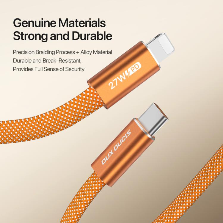 DUX DUCIS AUTO Series 27W Type-C to 8 Pin Magnetic Nylon Braided Data Cable, Length: 1m