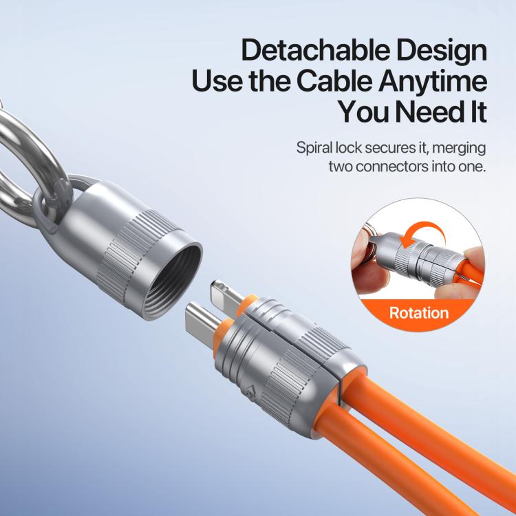 DUX DUCIS LCBA Series 27W Type-C to 8 Pin Lanyard Fast Charging Data Cable, Length: 30cm