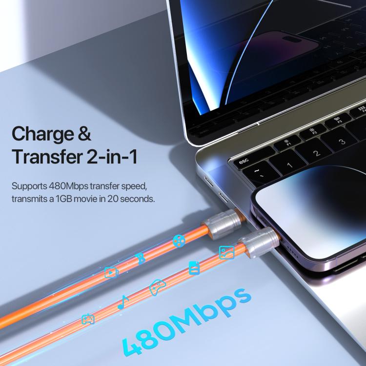 DUX DUCIS LCBA Series 27W Type-C to 8 Pin Lanyard Fast Charging Data Cable, Length: 30cm