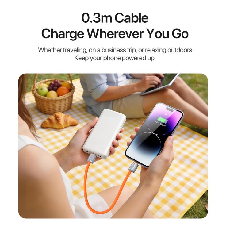 DUX DUCIS LCBA Series 27W Type-C to 8 Pin Lanyard Fast Charging Data Cable, Length: 30cm