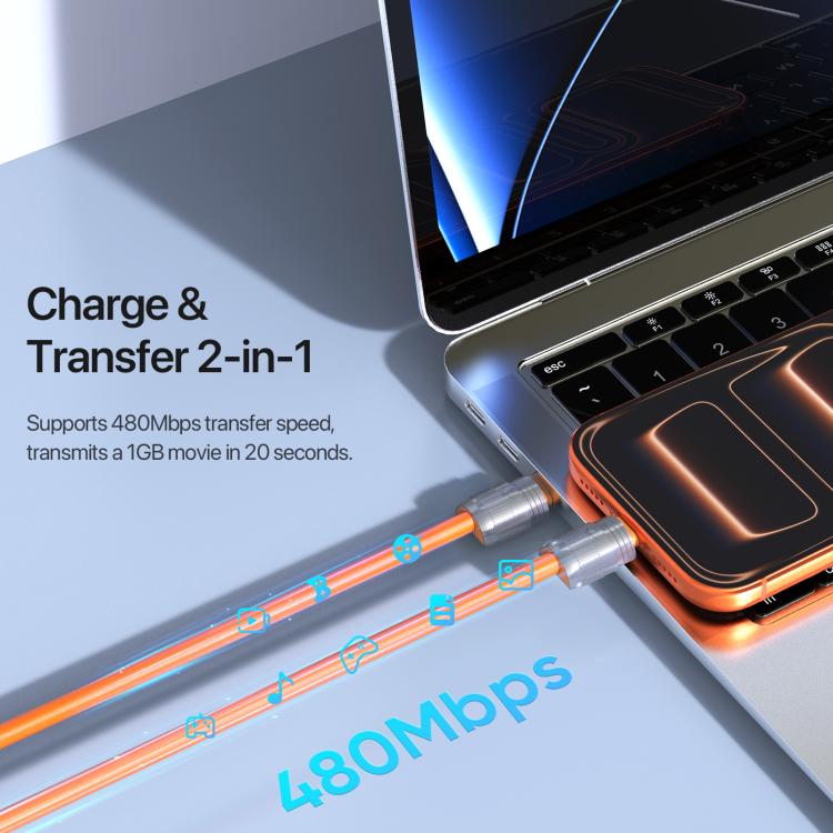 DUX DUCIS LCBA Series 60W Type-C to Type-C Lanyard Fast Charging Data Cable, Length: 30cm